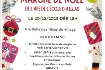 MARCHÉ DE NOËL De l'APE école d'AILLAS