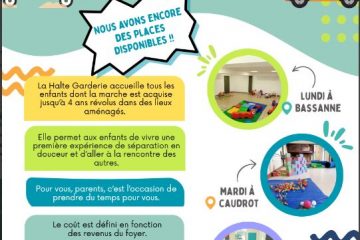 Des places sont disponibles pour la Halte Garderie Itinérante, et dans les crèches du territoire.